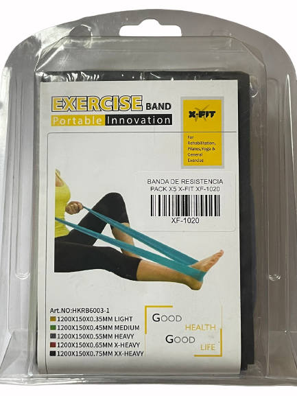 Bandas Largas abiertas  |  Ligas de Estiramiento Pilates  | 5 unidades