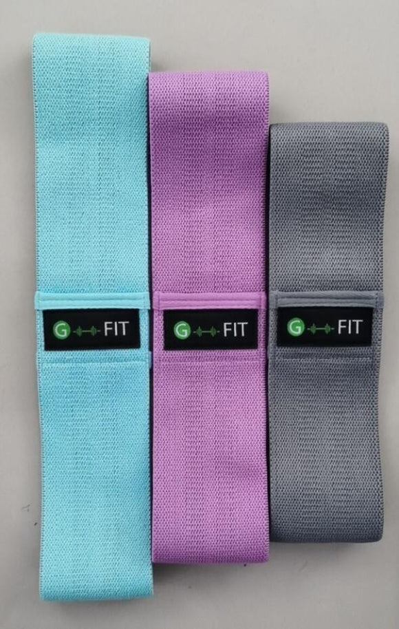 Bandas de Tela Antideslizante Cerradas 3 resistencias | Pack x 3 unidades | Ligas