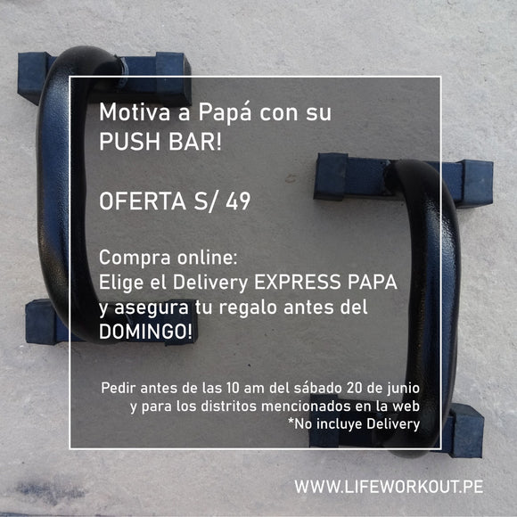 Push Up |Barra |Flexiones de  metal negro