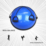 Bosu Pelota de Equilibrio Balón Fitness + 2 Ligas + Inflador