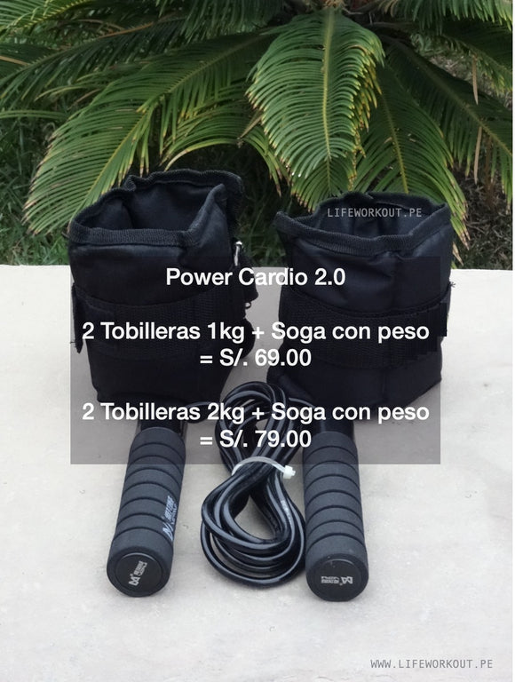 Pack Power Cardio Soga con Peso Pro +  Par de Tobilleras
